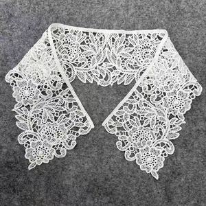 Crocheted Elegant <b>White</b> Milk Silk Water-Soluble Embroidery Women's Clothing Neck <b>Lace</b> - Product Image 4