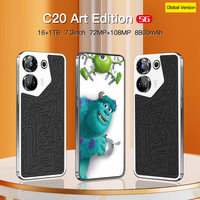 Precio de Fábrica al por Mayor, Nuevo Teléfono Inteligente C20 Art Edition Original, Versión Global 5G, con Parte Trasera de Cuero Genuino, Pantalla de 7.3 Pulgadas
