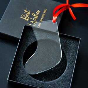 2025 Tùy Chỉnh Pha Lê Thủy Tinh Cây Đồ Trang Trí Chất Lượng Cao Tam Giác Sock Hình Giáng Sinh Trang Trí Cho Nhà Món Quà Làm Bằng Tay - Product Image 1