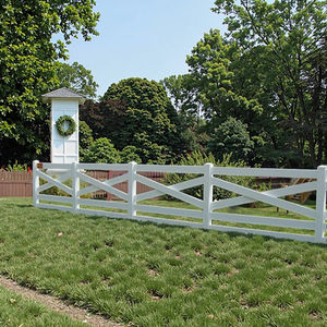 Valla de vinilo y valla de PVC Paneles de riel de caballo blanco para exteriores, sistema de cercado de granja Crossbuck, fuerte, resistente a la intemperie y sin mantenimiento - Product Image 6