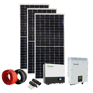 ระบบโซลาร์เซลล์บนหลังคาบ้าน 3kw 5kw 10kw 15kw 20kw 30kw ระบบพลังงานแสงอาทิตย์แบบออฟกริดและไฮบริด ชุดโซลาร์เซลล์ครบชุด - Product Image 2