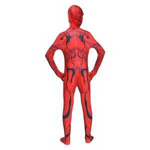 Mono ajustado <span class=keywords><strong>rojo</strong></span> personalizado, <span class=keywords><strong>traje</strong></span> de dibujos animados de superhéroe para niños, disfraz de Cosplay de Anime para hombres adultos para Halloween y niños - Product Image 4
