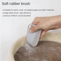 Brosse d'épilation en caoutchouc souple pour peluche, sisal, papier ondulé et coins de canapé