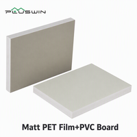 Panneau en PVC recouvert de film PET mat pour la fabrication de meubles et d'armoires