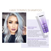 Shampooing professionnel de protection de couleur de cheveux blond argenté crème rafraîchissante de 300ml pour un usage domestique élimine les teintes jaunes et violettes