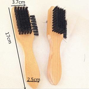 Spazzola per Lucidare Scarpe con Manico in Legno Multifunzionale Setole in Pelo di Cavallo Tre Lati Puro - Product Image 4