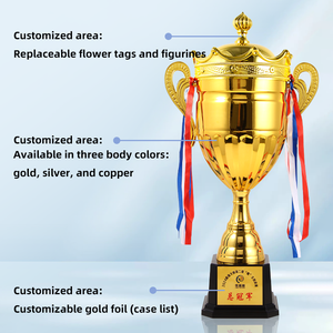 Fabricante personalizado baloncesto voleibol béisbol Pickleball trofeo copas de premio personalizado Metal dorado fútbol trofeos taza - Product Image 4