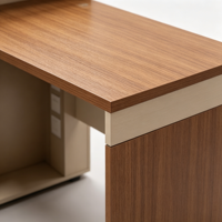 Bureau de travail en L moderne pour usage commercial, avec armoire de rangement et étagère, en bois, pour personnel, garantie 5 ans, fabrication OEM