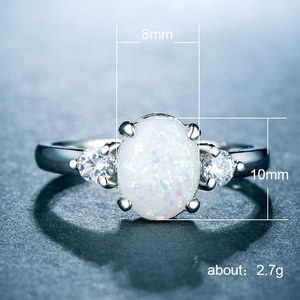 Anello Minimalista Ispirato all'Opale per Donne, Gioielli di Moda Scintillanti all'Ingrosso - Product Image 5