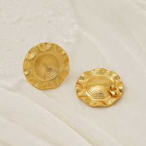 Pendientes Exagerados de Acero Inoxidable con Baño de Oro de 18k para Mujer, Accesorios de <span class=keywords><strong>Moda</strong></span> Únicos para Celebridades en Línea - Product Image 3