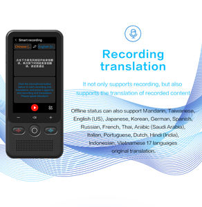 Traducteur intelligent multilingue 138 langues, appareil photo 800MP, échange de devises en temps réel, batterie 1500mAh, <span class=keywords><strong>Google</strong></span> Iflytek AI 17 hors ligne - Product Image 4