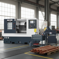 Tour CNC à banc incliné avec système de commande CNC personnalisable, moyenne capacité, 12 postes d'outillage, pour le travail des métaux
