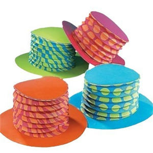 Sombrero de copa para fiesta de <span class=keywords><strong>Nochevieja</strong></span> al por mayor, sombreros de acordeón, sombreros de copa de cartón, papel plegable para sombreros de disfraces, suministros para fiestas - Product Image 1