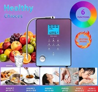 9 Pelat Ionizer Air Alkali pH 3-11 Pemurni Air Meja dengan Layar Sentuh LCD