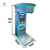 Machine de boxe interactive pour enfants, rembourrée et sécurisée, à monnayeur, avec éclairage LED et notation interactive, pour entraînement sportif en intérieur
