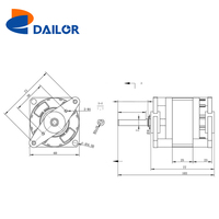 Moteur à pôle ombré monophasé à couple élevé 110/220V AC, chauffage, ventilateur de bureau à circulation, moteurs électroniques