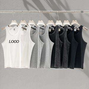 Camiseta de tirantes de talla grande con estampado personalizado para gimnasio de gran tamaño para hombre - Product Image 2