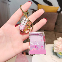 Mini porte-clés Boba personnalisé, Carton de lait liquide