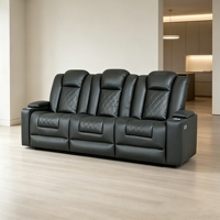 Ensemble de canapés inclinables électriques ergonomiques Frank Deluxe avec système audio intégré pour salle de cinéma privée