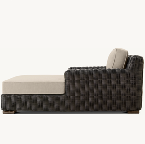 Meilleures ventes de chaises longues d'extérieur en osier pour <span class=keywords><strong>piscine</strong></span> Chaise en rotin artificiel avec accoudoirs - Product Image 6