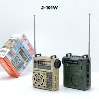 Radio portable multifonctionnelle de style militaire J101W pour le commerce extérieur, avec lecteur de carte AM/FM/SW et fonction plein spectre pour l'extérieur