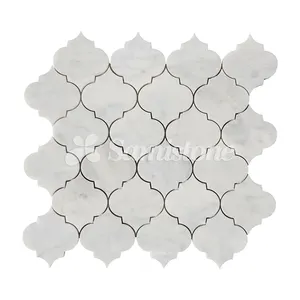 Samistone Bianco каррарская мозаичная плитка из белого мрамора в форме фонаря