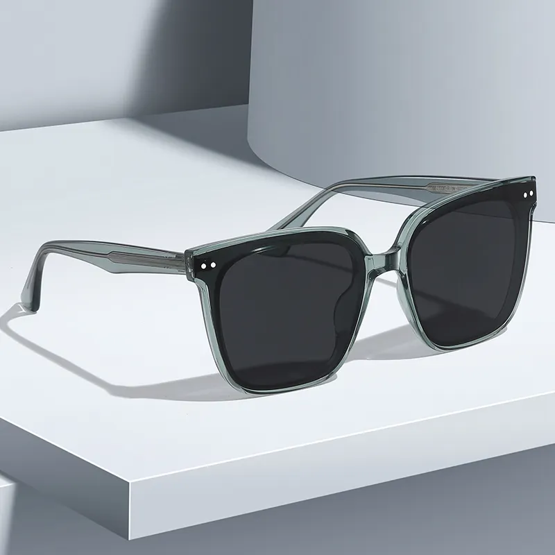 TR polarized sunglasses Large frame acetate needle arms sunglasses