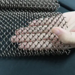 Custom Color Aluminum Decorative Wire Mesh Chain Link Mesh Metal Coil Drapery