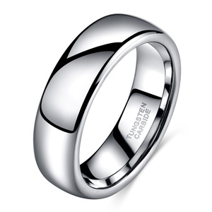 <span class=keywords><strong>Anillos</strong></span> <span class=keywords><strong>de</strong></span> carburo <span class=keywords><strong>de</strong></span> tungsteno abovedados <span class=keywords><strong>de</strong></span> color <span class=keywords><strong>plata</strong></span> pulida <span class=keywords><strong>de</strong></span> 2 mm/4 mm/6 mm/8 mm OAHLAN para parejas, hombres y mujeres, para bodas, compromisos y fiestas. - Product Image 5