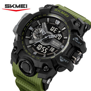 SKMEI 2396 jam tangan olahraga untuk pria, arloji olahraga luar ruangan modis Reloj, jam tangan dua waktu untuk pria, lampu LED - Product Image 1