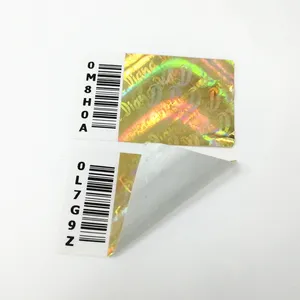 Die Cut Gulungan Kertas Holografik Laser, Label Stiker Hologram Perekat 3d Anti Palsu dengan Nomor Seri