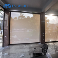 Toldo Enrollable Eléctrico Vertical Personalizado, Impermeable, para Exteriores, con Pantalla de Aluminio, Protección UV, con Sistema de Cremallera y Wi-Fi