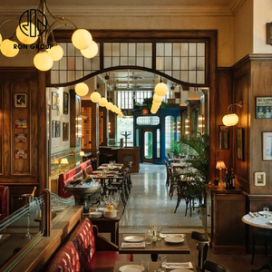 صينية مربعة قهوة تجارية أثاث مطعم من الجلد الخشبي أريكة طقم أريكة ومقهى وكرسي - Product Image 4