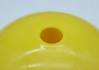 Base de poteau dôme portable et durable en plastique ABS jaune de 25 mm, remplissable d'eau et de sable, pour entraînement de football, agilité et slalom, stable