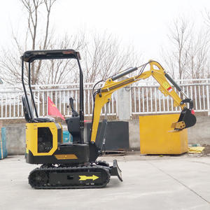 Spedizione gratuita cingolato Micro scavatore completamente idraulico agricoltura escavatore Mini scavatore 1 tonnellata forte potenza Diesel piccolo Bagger - Product Image 4