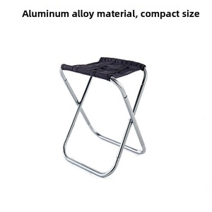 Tabouret pliant portable en alliage d'aluminium léger, chaise de camping pour la pêche en plein air, le croquis, le barbecue, le pique-nique, petit siège - Product Image 2