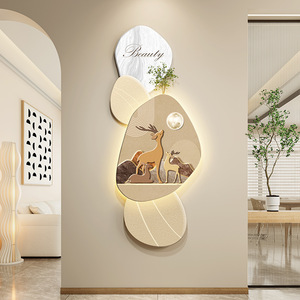 Nouvelle peinture décorative pour salon, peinture murale moderne de luxe, murale de fond, peinture murale de paysage animalier avec lumière LED - Product Image 3