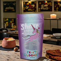 Sachets en plastique refermables pour barre de chocolat aux noix d'amande imprimés personnalisés Emballages de nourriture pour collation faits en nylon Gelée de nourriture pour animaux de compagnie en conserve