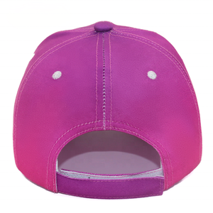 أزياء تنفس 6 لوحة ، قبعة القطن الخالص شعار حافة منحنية وردي مشرق مخصص في الهواء الطلق - Product Image 4