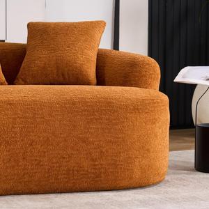 Space Saving Convertible Curved Loveseat Set Modern Sectional Fabric Compressed <b>Sofa</b> <b>Small</b> Apartment <b>Bedroom</b> Furniture Boneless - Product Image 5