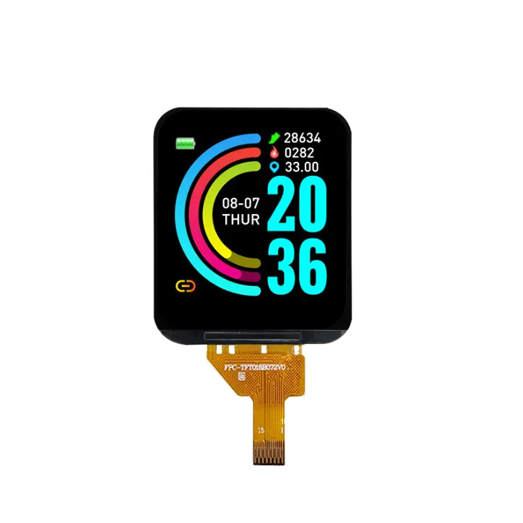TFT IPS 1.8 inch TFT LCD Smart Watch Display Screen 15pin FPC NV3030B Chip 4-SPI Color LCD Screen 240*284 1.8 TFT Display