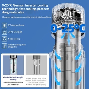 Insulinekoelkast Draagbare oplaadbare koelkast voor thuisgebruik in de auto Roestvrij staal Vacuüm geïsoleerde minikoelkast voor medicijnen - Product Image 4