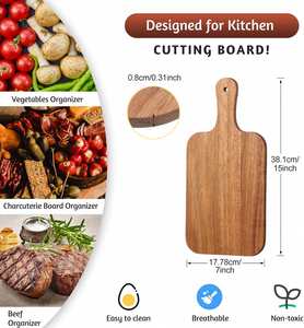 Planche à découper et à servir artisanale en noyer noir massif, écologique, durable, personnalisée, avec poignée, pour apéritifs et desserts - Product Image 2