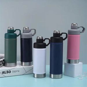 Thermos en acier inoxydable anti-fuite 500 ml 750 ml, bouteille isotherme avec joint en caoutchouc et poignée, pour utilisation en extérieur et en voiture - Product Image 3