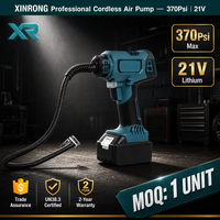 Gonfleur de pneus d'urgence portable |   Pompe à air sans fil pour voiture, SUV, camion |   Kit Essentiel Numérique 370PSI pour Dépannage Routier avec Arrêt Automatique