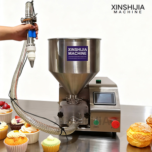 Máquina Pequeña PLC Automática para Hacer Pan, <span class=keywords><strong>Donuts</strong></span>, Chocolate, Mermelada, Pastel, <span class=keywords><strong>Helado</strong></span>, Inyectora <span class=keywords><strong>de</strong></span> Masa, Dosificadora <span class=keywords><strong>de</strong></span> Glaseado y Relleno para Cupcakes - Product Image 1