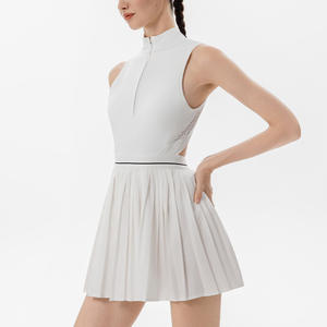 Damen Tennis Kleider <span class=keywords><strong>2</strong></span> Stück Set Tennis Fitness Kleid Minirock Sport Crop BH Basketball Baseball Kleider Sets Outfits - Product Image 1