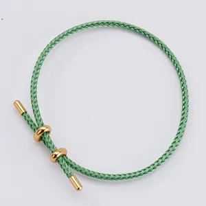 2024 Hot Sales Simple And Bi-directional Adjustable Lucky Stainless Steel Wire Rope Bracelet Femme