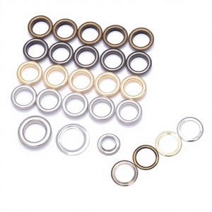 Œillets décoratifs ronds en cuivre à bord métallique, vente directe usine, pour bâches, abat-jour, sacs de frappe et vêtements - Product Image 1
