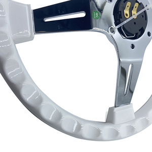 Nuevo Soporte de Aleación de Aluminio de 350 mm, Volante Universal Personalizado de ABS BLANCO - Product Image 4